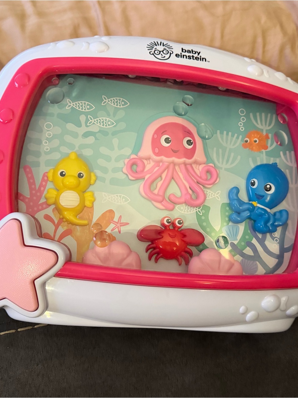 Baby Einstein Pink & White Underwater Activity Toy for Early Learning